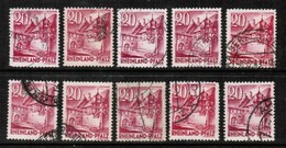 GERMANY---RHEINLAND-PFALZ   Scott # 6N 35 USED WHOLESALE LOT OF 10 (WH-253) - Vrac (max 999 Timbres)