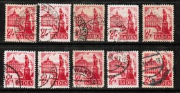 GERMANY---BADEN   Scott # 5N 8 USED WHOLESALE LOT OF 10 (WH-255) - Vrac (max 999 Timbres)