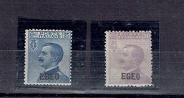 TP -1912 - GRECE - EGEE - COLONIE ITALIENNE - N° 1 Et N° 2 - Neufs