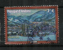 Vues D'Andorre & Escaldes 2018, Un Timbre Oblitéré,  1 ère Qualité.AND.ESP - Used Stamps