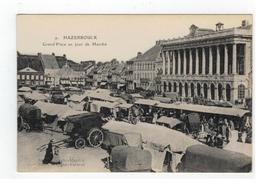Delcampe - 9.HAZEBROUCK  Grand'Place In Jour De Marché - Hazebrouck