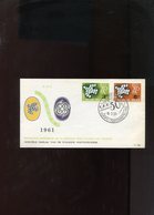 1961 Europa CEPT BELGIUM FDC Birds Joint Issue - 1961