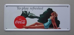 - Plaque En Tôle. COCA COLA - - Emailplaten