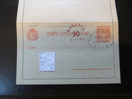 1919  " Schnittertyp "  ZART-LEVELEZÖ-LAP In Karminrot,, + 10 Werte     LOT 1009 - Baranya