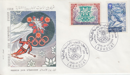 Enveloppe  FDC  1er  Jour  ALGERIE  Jeux  Olympiques  GRENOBLE   1968 - Inverno1968: Grenoble