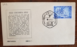 ARGENTINE LA URUGUAYA AL RESCATE DEL ANTARTIC EN LA ANTARTIDA. Fdc 1 Er Jour  1953 - Autres & Non Classés