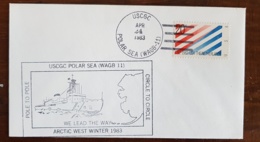 ETAT UNIS Theme Polaire. Cachet USCGC POLAR SEA (WAGB 11) Artic West Winter 1983 (23) - Antarctic Expeditions