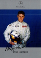 LES 24 HEURES DU MANS , PETER DUMBRECK  Autographe Pilote Sur MERCEDES BENZ En 1999 SPORTS PROTOTYPES - Le Mans