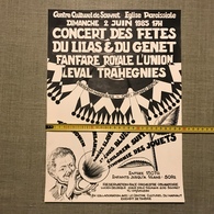 DESSIN AFFICHE ORIGINAL SOUVRET 'L’UNION'LEVAL-TRAHEGNIES DUPRIX '85 - Afiches