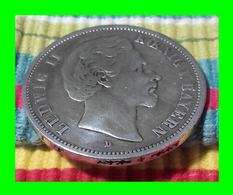 ALEMANIA - BAYERN – 5.00 MARK - LUDWIG II KOENIG V. BAYERN AÑO. 1875 - 2, 3 & 5 Mark Plata