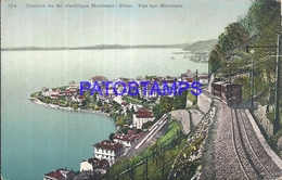 103139 SWITZERLAND MONTREUX GLION ELECTRIC RAILWAY TRAIN POSTAL POSTCARD - Ilanz/Glion