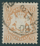 BAYERN 28X O, 1870, 12 Kr. Dunkelbraunpurpur, Wz. Enge Rauten, Pracht, Gepr. Bühler, Mi. 600.- - Other & Unclassified