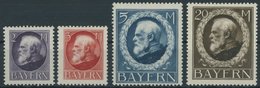 BAYERN 105-07,109I *, 1914, 2 - 5 Und 20 M. Friedensdruck, Falzrest, 4 Prachtwerte, Mi. 70.- - Andere & Zonder Classificatie