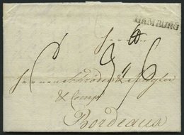 HAMBURG VORPHILA 1789, HAMBURG, L1 Auf Brief Nach Bordeaux, Registraturbug, Pracht - Prephilately