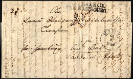 HAMBURG - THURN UND TAXISCHES O.P.A. 1846, DANEMARCK PAR HAMBOURG, L2 Auf Brief Von KIEL (K1) In Die Pfalz, Rückseitig K - Prephilately