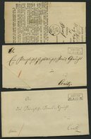 PREUSSEN BRUSS, 5 Belege Von 1864-73, Dabei Krone-Posthornstempel, Meist Pracht - Altri & Non Classificati
