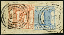 THURN Und TAXIS 13,15 BrfStk, 1859, 1/4 Gr. Rötlichorange (bis Auf Eine Ecke Vollrandig) Mit Oberer Rechter Bogenecke 1  - Altri & Non Classificati