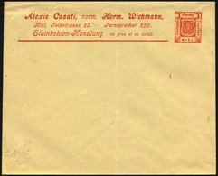 KIEL A PU 3 BRIEF, COURIER: 1899, Privatumschlag 3 Pf. Orange, Ungebraucht, Feinst - Privatpost