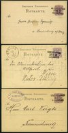 BAHNPOST DR P 12 BRIEF, Geestemünde-Hannover, L3, 1883-1885, Auf Vier 5 Pf. Ganzsachenkarten, Fast Nur Pracht - Macchine Per Obliterare (EMA)