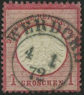 Dt. Reich 4 O, 1872, 1 Gr. Rotkarmin Mit Zentrischem K2 WERDOHL 4.1.72 (sehr Frühe Verwendung), Pracht - Other & Unclassified