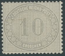 Dt. Reich 12 *, 1872, 10 Gr. Hellgraubraun, Falzrest, Kabinett, Fotobefund Sommer, Mi. (75.-) - Altri & Non Classificati