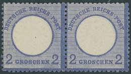 Dt. Reich 20 Paar **,* , 1872, 2 Gr. Ultramarin, Kleine Marke (L 15) Im Waagerechten Paar, Linke Marke Mit Plattenfehler - Other & Unclassified