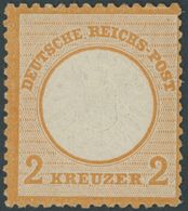 Dt. Reich 24 *, 1872, 2 Kr. Orange, Falzreste, Farbfrisch Pracht, Fotoattest Sommer, Mi. 650.- - Sonstige & Ohne Zuordnung