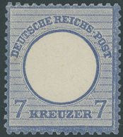 Dt. Reich 26 **, 1872, 7 Kr. Ultramarin, Postfrisch, Pracht, Gepr. Hennies Mit Befund, Mi. 180.- - Sonstige & Ohne Zuordnung