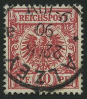 Dt. Reich 47ba O, 1890, 10 Pf. Lebhaftrosarot, Pracht, Gepr. Zenker, Mi. 60.- - Gebraucht