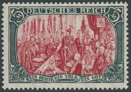 Dt. Reich 97Ib **, 1905, 5 M. Friedensdruck, Karmin Quarzend, Postfrisch, Pracht, Gepr. Jäschke, Mi. 120.- - Gebraucht