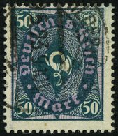 Dt. Reich 209PY O, 1922, 50 M. Schwarzbläulichgrün, Wz. Kreuzblüten, Pracht, Gepr. Kowollik, Mi. 1100.- - Otros & Sin Clasificación