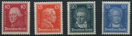 Dt. Reich 390-93 **, 1926, 10 - 25 Pf. Berühmte Deutsche, 4 Werte üblich Gezähnt Pracht, Mi. 234.- - Other & Unclassified