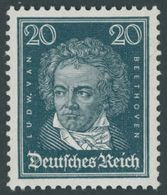 Dt. Reich 392X **, 1926, 20 Pf. Beethoven, Postfrisch, Pracht, Mi. 170.- - Altri & Non Classificati