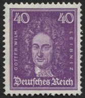 Dt. Reich 395 **, 1926, 40 Pf. Leibniz, üblich Gezähnt Pracht, Gepr. Schlegel, Mi. 160.- - Altri & Non Classificati