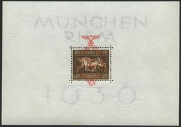 Dt. Reich Bl. 10 **, 1937, Block München-Riem, Herstellungsbedingter Kleiner Gummiknitter Im Rand, Pracht, Mi. 180.- - Sonstige & Ohne Zuordnung