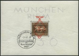 Dt. Reich Bl. 10 O, 1937, Block München-Riem, Ersttags-Sonderstempel, Pracht, Mi. (130.-) - Sonstige & Ohne Zuordnung