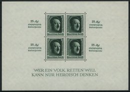 Dt. Reich Bl. 11 *, 1937, Block Reichsparteitag, Marken Postfrisch, Pracht, Mi. 90.- - Sonstige & Ohne Zuordnung