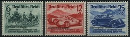 Dt. Reich 695-97 *, 1939, Nürburgring-Rennen, Falzrest, 12 Pf. Ein Kurzer Zahn Sonst Prachtsatz, Mi. 70.- - Sonstige & Ohne Zuordnung