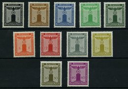 DIENSTMARKEN D 144-54 **, 1938, Dienstmarken Der Partei, Wz. 4, Prachtsatz, Mi. 150.- - Servizio