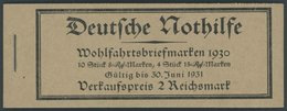 ZUSAMMENDRUCKE MH 29.4 **, 1930, Markenheftchen Nothilfe, Nicht Durchgezähnt/durchgezähnt, Pracht, Mi. 450.- - Se-Tenant