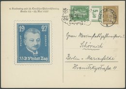 GANZSACHEN PP 97C2/04 BRIEF, Privatpost: 1928, 3 Pf. Goethe 4. Bundestag Und 33. Deutscher Philatelistentag, Philipp Kos - Altri & Non Classificati