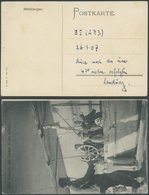 ZEPPELINPOST 26.9.1907, Probefahrt Mit Seeüberquerung, Handschriftlicher Vermerk Von Luftfahrtkapitän Georg Hacker: ZI ( - Zeppelins