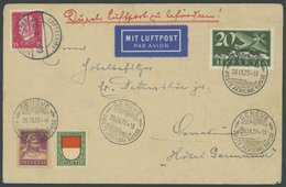 ZEPPELINPOST 35b BRIEF, 1929, 1. Schweizfahrt, Abwurf Genf, Deutsch/schweizerische Frankatur, Prachtbrief - Zeppeline