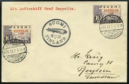ZEPPELINPOST 89B BRIEF, 1930, Ostseefahrt, Finnische Post, Frankiert Mit 2 Zeppelin-Sondermarken, Prachtbrief - Zeppeline