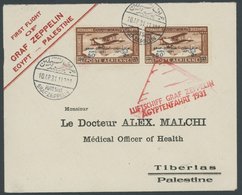 ZEPPELINPOST 105Ec BRIEF, 1931, Ägyptenfahrt, ägyptische Post, Palästina-Rundfahrt, Sonderstempel Port Said, Prachtbrief - Zeppelins