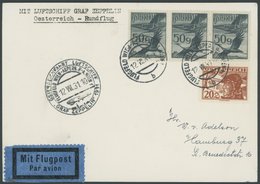 ZEPPELINPOST 117B BRIEF, 1931, Österreichfahrt, österreichische Post, Poststempel WIEN-ASPERN, Prachtkarte - Zeppelins