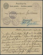 ZEPPELINPOST 1897, Luftfahrer-Korrespondenz: Graf Zeppelin An Kapitän Spelterini, 5 Rp. Ganzsachenkarte Von Klosters Pla - Zeppeline
