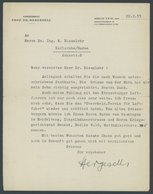 ZEPPELINPOST 1933, Eigenhändig Unterschriebener Brief Von Prof. Dr. Hergesell - Reichskommisar Bei Den Meisten Zeppelin- - Zeppeline