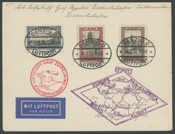 ZULEITUNGSPOST 57P BRIEF, Danzig: 1930, Südamerikafahrt, Rundfahrt, Frankiert Mit Mi.Nr. 209-11, Prachtbrief, Signiert H - Luft- Und Zeppelinpost