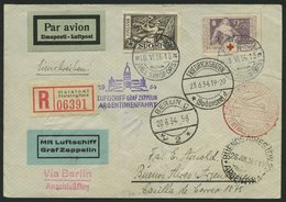 ZULEITUNGSPOST 254C BRIEF, Finnland: 1934, 3. Südamerikafahrt, Anschlußflug Ab Berlin, Einschreibbrief, Pracht - Luft- Und Zeppelinpost